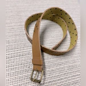 Mudd tan brown genuine leather studded belt sz medium